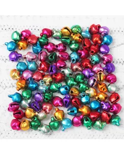 Бубенчики, набор 100 шт., размер 1 шт: 0,6 см, цвета МИКС арт. СМЛ-231038-1-СМЛ0002294473