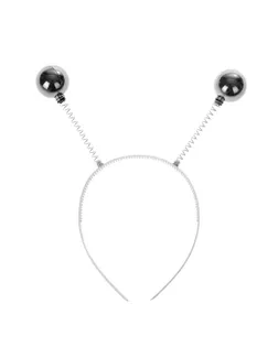 Карнавальный ободок "Шарики", цвет серебро арт. СМЛ-107489-1-СМЛ0002315286