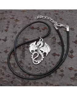 Кулон унисекс "Дракон", цвет чернёное серебро, 40 см арт. СМЛ-4386-1-СМЛ2347126