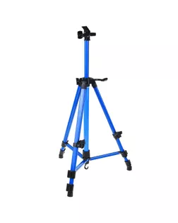 Мольберт телескопический, тренога, металлический, синий, размер 51-153 см арт. СМЛ-203868-1-СМЛ0002422539