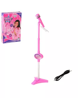 Микрофон на стойке «Шоу», световые и звуковые эффекты арт. СМЛ-126263-1-СМЛ0002457880