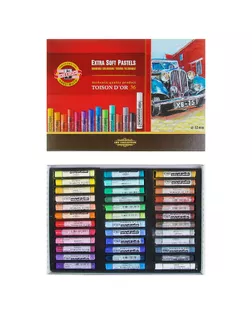 Пастель сухая 36 цветов 12 мм, Extra Soft Koh-I-Noor 8552 TOISON D`OR, картонная упаковка, L=75 мм арт. СМЛ-204190-1-СМЛ0002474786