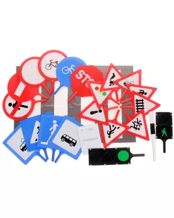 Набор знаков дорожного движения, 22 элемента арт. СМЛ-112234-1-СМЛ0002488077