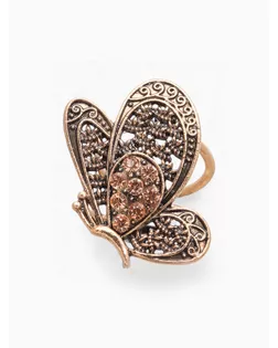 Кольцо для платка «Бабочка», цвет золото в черненом золоте арт. СМЛ-281362-1-СМЛ0002522024