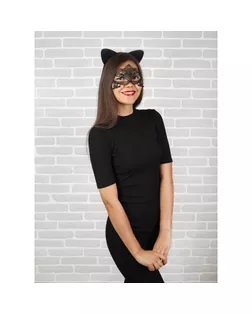 Карнавальный костюм взрослый «Женщина - кошка» ободок, хвостик, маска арт. СМЛ-48686-1-СМЛ0002528164