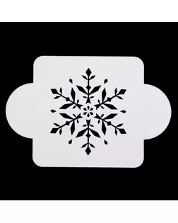 Трафарет пластик "Снежинка изящная" 10х10 см (МДНГ-27) арт. СМЛ-37187-1-СМЛ0002533112