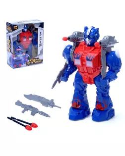 Робот «Оптимус», ходит, стреляет, световые и звуковые эффекты, работает от батареек арт. СМЛ-53320-1-СМЛ0002554631