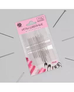 Иглы швейные «Ассорти», 3,9 - 5,5 см, d = 0,5 / 0,6 / 0,7 / 0,8 / 1,1 мм, 10 шт арт. СМЛ-36050-1-СМЛ0002615940