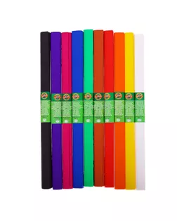 Набор бумаги креповой поделочной 10 штук, Koh-I-Noor, 50 х 200 см, плотность 30 г/м2 арт. СМЛ-215000-1-СМЛ0002630380