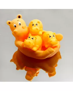 Набор для ванной «Бегемотики»: мыльница, игрушки 3 шт. арт. СМЛ-126466-1-СМЛ0002634034