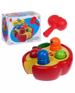 Развивающая игрушка «Стучалка Червячки» с молотком арт. СМЛ-51338-1-СМЛ0002682752