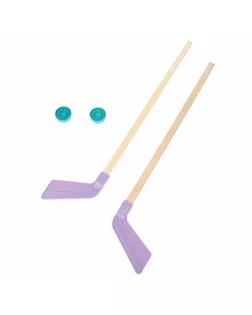 Набор 2 Клюшки хоккейных 80 см +2 шайбы (европодвес) арт. СМЛ-49430-1-СМЛ0002749885