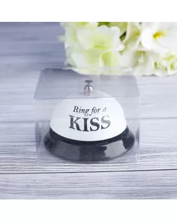 Звонок настольный "Ring for a kiss", 7.5х7.5х6.5 см арт. СМЛ-51922-1-СМЛ0002757074