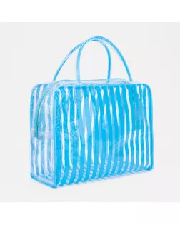 Косметичка на молнии, с ручками, цвет голубой арт. СМЛ-244749-2-СМЛ0002804972