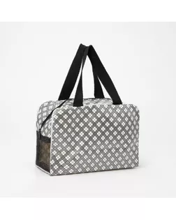 Косметичка на молнии, с ручками, цвет молочный арт. СМЛ-244750-1-СМЛ0002804976