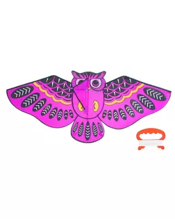 Воздушный змей «Сова», с леской, цвета МИКС арт. СМЛ-100700-2-СМЛ0002807447