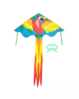 Воздушный змей «Попугай», с леской арт. СМЛ-136338-1-СМЛ0002807452