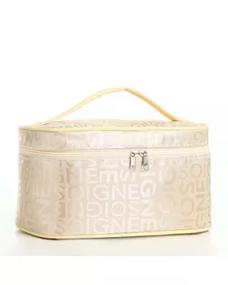 Косметичка на молнии, с ручкой, цвет бежевый арт. СМЛ-244751-1-СМЛ0002808802