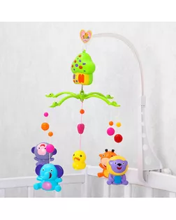 Мобиль музыкальный «Домик. Джунгли», заводной арт. СМЛ-126388-1-СМЛ0002810203