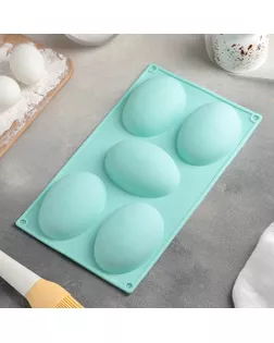 Форма для выпечки Доляна «Яйцо», 30×17,5 см, 5 ячеек (10×7×3,5 см), цвет МИКС арт. СМЛ-204415-1-СМЛ0002854665
