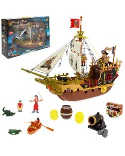 Набор пиратов «Грозный парус», с кораблем и пиратами арт. СМЛ-148621-1-СМЛ0002872389