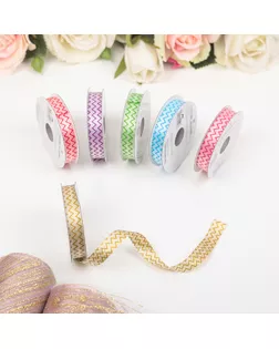 Лента упаковочная 1,2 см х 5 м, цвета МИКС арт. СМЛ-53953-1-СМЛ0002951998