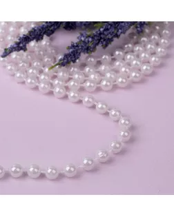 Жемчуг на нитях, круглый, 6 мм, 9±1 м, цвет белый арт. СМЛ-23631-1-СМЛ2982384