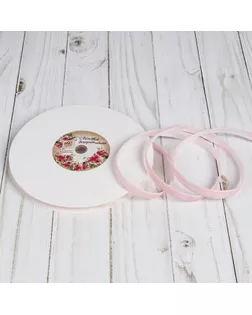 Лента бархатная, 10 мм, 18±1 м, №08, цвет розовый арт. СМЛ-21311-1-СМЛ2997770