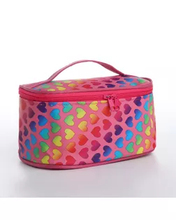 Косметичка-сундучок на молнии, с ручкой, цвет розовый арт. СМЛ-244827-1-СМЛ0003000774