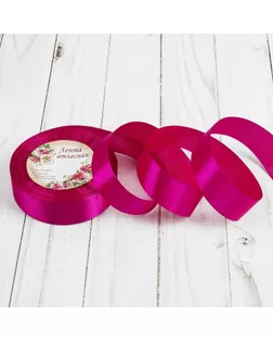 Лента атласная, 25 мм × 23 ± 1 м, цвет тёплый фиолетовый №34 арт. СМЛ-95706-7-СМЛ0003019778