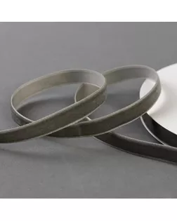 Лента бархатная, 10 мм, 18 ± 1 м, цвет серый №63 арт. СМЛ-40139-1-СМЛ0003020310