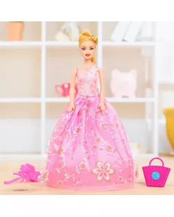 Кукла модель "Яна" в платье с аксессуарами, МИКС арт. СМЛ-139903-1-СМЛ0003036099