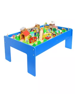 Железная дорога, 108 элементов, стол в комплекте арт. СМЛ-55357-1-СМЛ0003098566