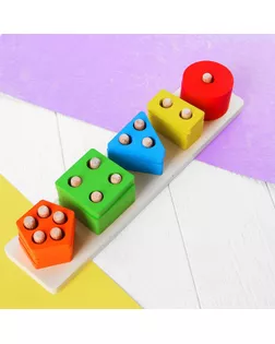 Пирамидка логическая "Цвет и форма" арт. СМЛ-54583-1-СМЛ0003110277