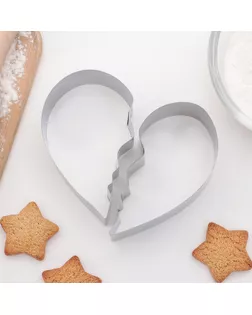 Набор форм для вырезания печенья «Половинки», 2 шт, 12×10×4 см арт. СМЛ-204504-1-СМЛ0003137337
