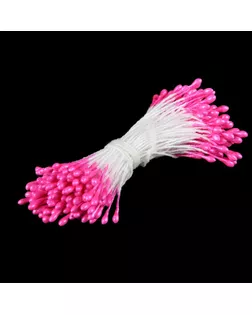 Тычинки для искусственных цветов "Капельки розовые" (набор 130 шт) длина 6 см арт. СМЛ-8055-1-СМЛ3225209