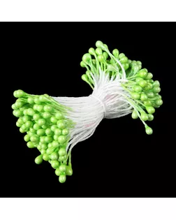 Тычинки для искусственных цветов "Капельки зелёные" (набор 130 шт) длина 6 см арт. СМЛ-8059-1-СМЛ3225219