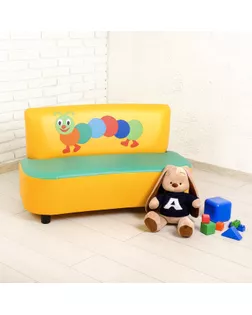 Диван мягкий «Пилот», цвет зелёно-жёлтый, с гусеницей арт. СМЛ-53326-1-СМЛ0003327413