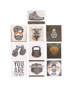 Наклейки стикеры «Для мужчин», 6 × 7 см, 10 шт арт. СМЛ-204513-1-СМЛ0003344392