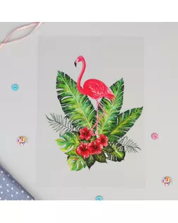 Термотрансфер «Фламинго в кустах», 20 × 30 см арт. СМЛ-9792-1-СМЛ3377982