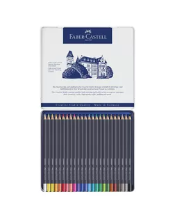 Купить Карандаши художественные Faber-Castell 24 цвета, в металлической коробке арт. СМЛ-195687-1-СМЛ0003406332 оптом в Набережных Челнах