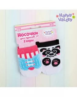 Носочки для пупсов «Панда», набор 2 пары арт. СМЛ-58993-1-СМЛ0003443400