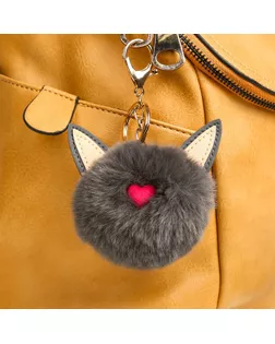 Пушистик на кольце "Зайка" МИКС d=7 см арт. СМЛ-57044-1-СМЛ0003473081