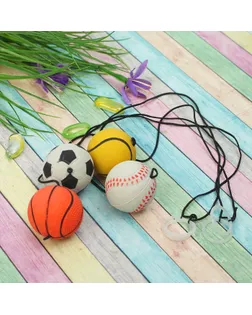 Мяч мягкий «Спорт», 4 см, на резинке арт. СМЛ-106469-1-СМЛ0003479534