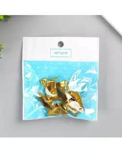 Уголок (ножка) для шкатулки пластик "Рептилия" золото набор 8 шт C003 2х1,8 см арт. СМЛ-204781-1-СМЛ0003531286