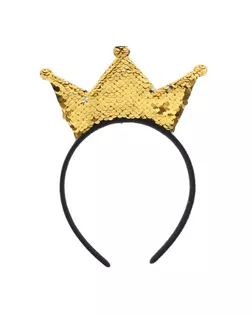 Карнавальный ободок «Корона», с пайетками, цвет золотой арт. СМЛ-98286-2-СМЛ0003537768