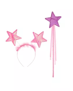 Карнавальный набор "Звёздочка" 2 предмета: ободок, жезл, цвет розовый арт. СМЛ-106225-1-СМЛ0003544598