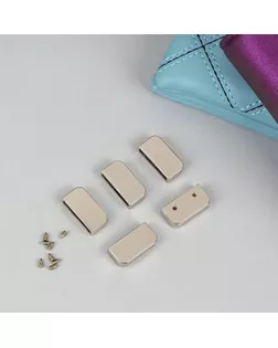 Наконечники для молнии, 2,5 × 1,4 см 5 шт, цвет серебряный арт. СМЛ-22415-2-СМЛ3562544