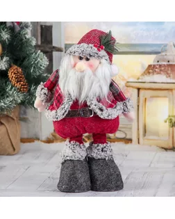 Мягкая игрушка "Дед Мороз в шубке - длинные ножки" стоит 17*56 см арт. СМЛ-59570-1-СМЛ0003563312