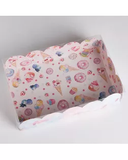 Коробка подарочная с PVC-крышкой «Вкусности», 20 × 30 × 8 см арт. СМЛ-58096-1-СМЛ0003573553